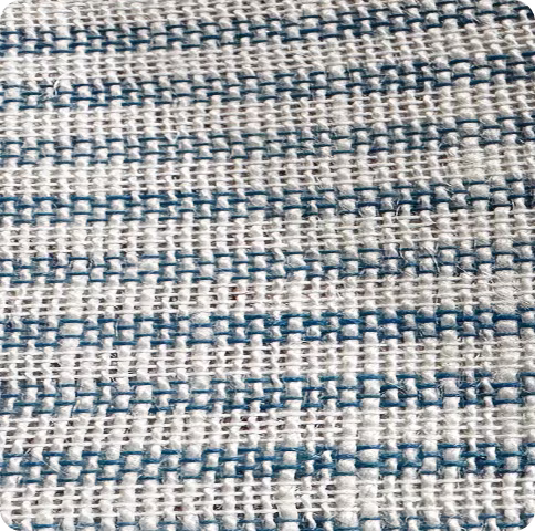 Eco-dyed jute blend fabric for craft and decor